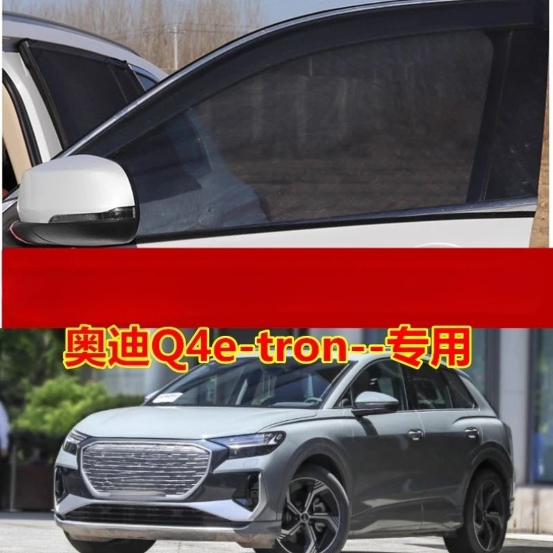 For Audi Q4 E-tron 2024 2025 Sun Shade & Window Mosquito Net - Full Set Sunshield & Bug Screens for Windshield and Front Windows