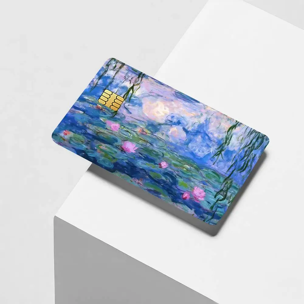 French Painter M-Monet Credit Card Decorative Card Stickers Suitable For Bank Cards Metro Transit Anti-scratch Gift 4PCS