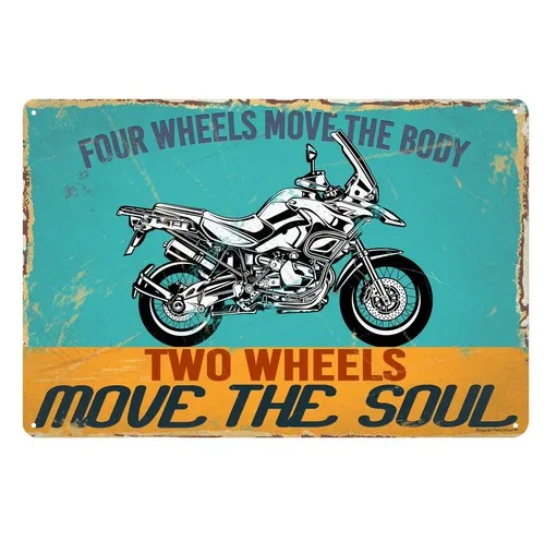 2 wheels move the soul Gs1200 Motorcycle Metal Poster Tin Sign