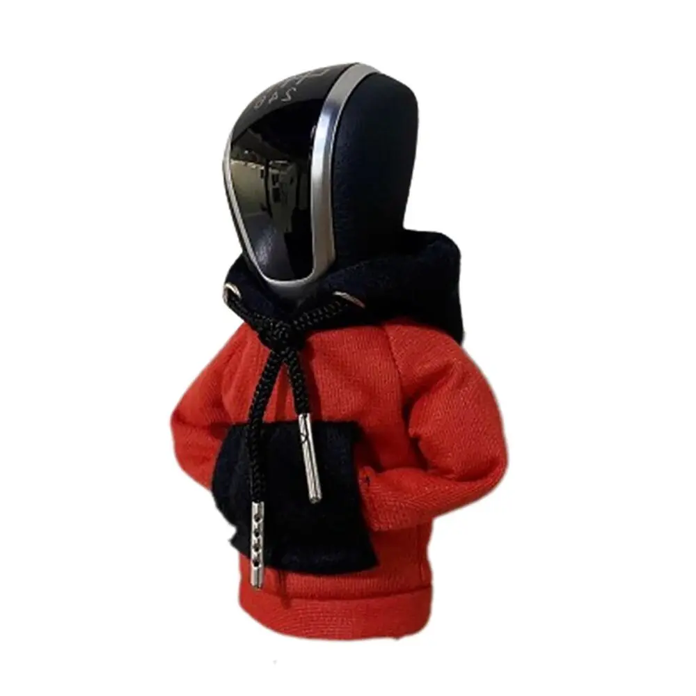 New Design Cotton Hoodie Car Gear Shift Cover Color Stitching Car Interior Knob Hoodie Cover Gear Shift Car