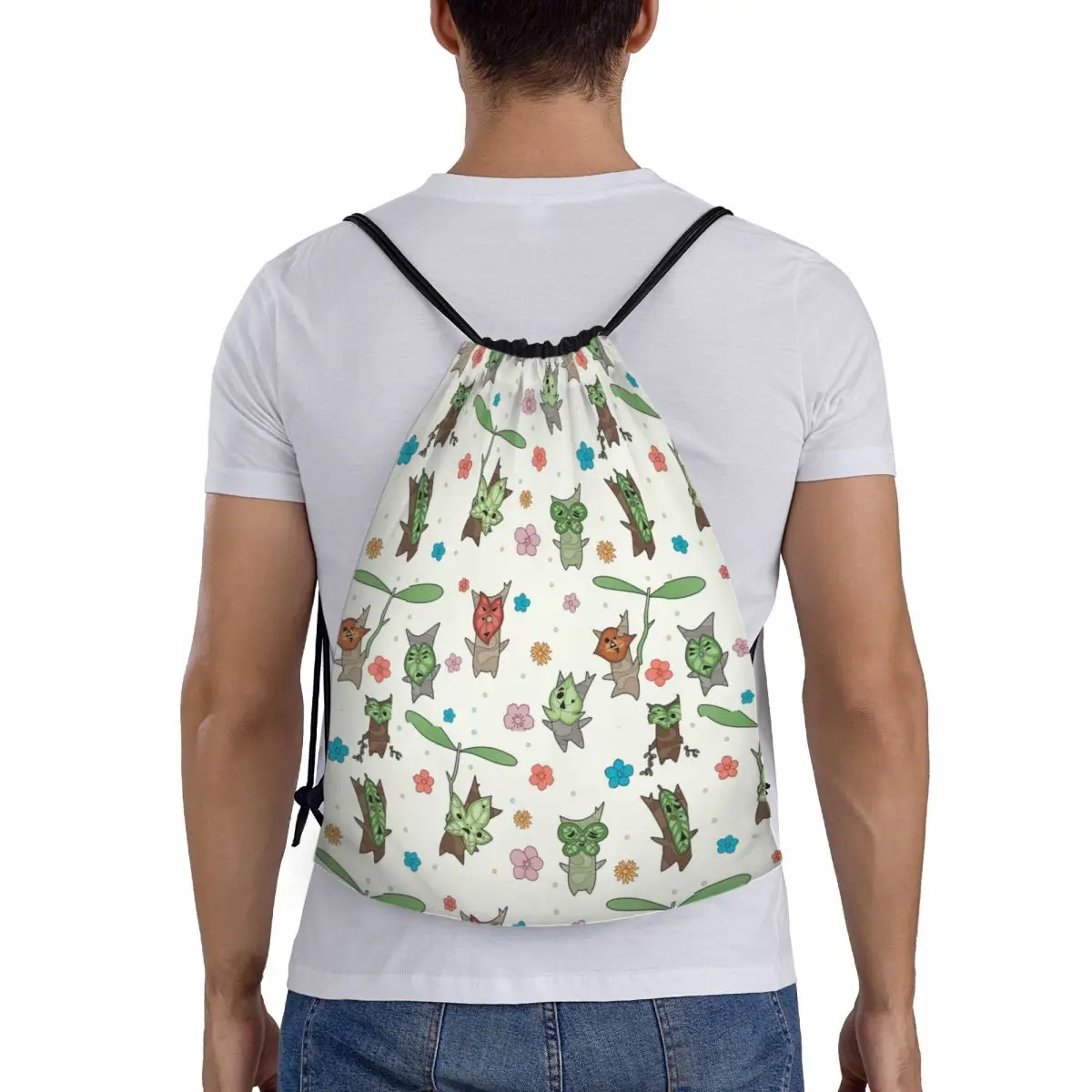 

Korok Pattern Backpacks Casual Portable Drawstring Bags Storage Bag Book Bags For Man Woman School