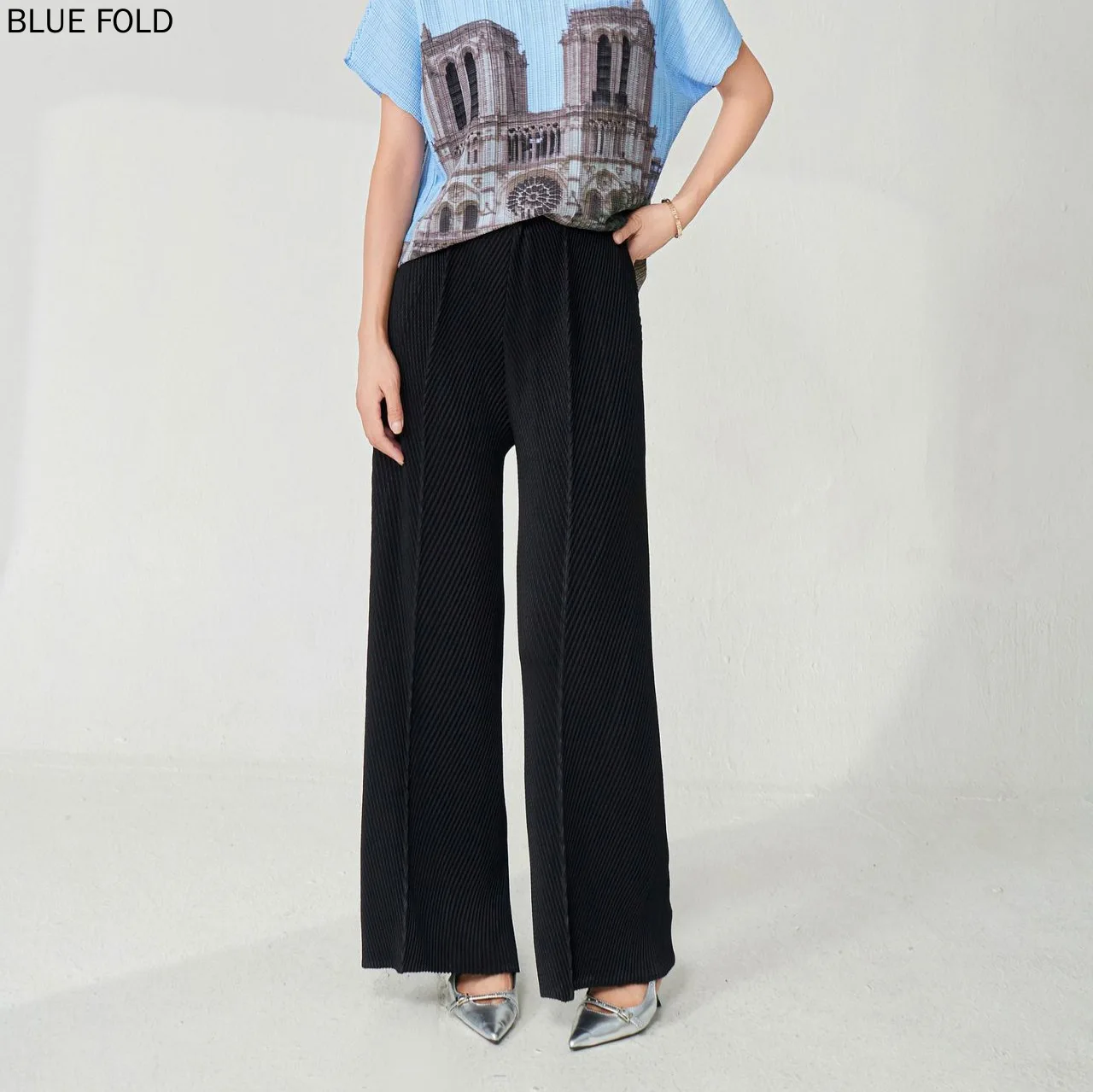 Miyake Pants Female Loose Senior Sense New Fish Scale Pleats Wide-legged Pants Draped Thin Casual Pants