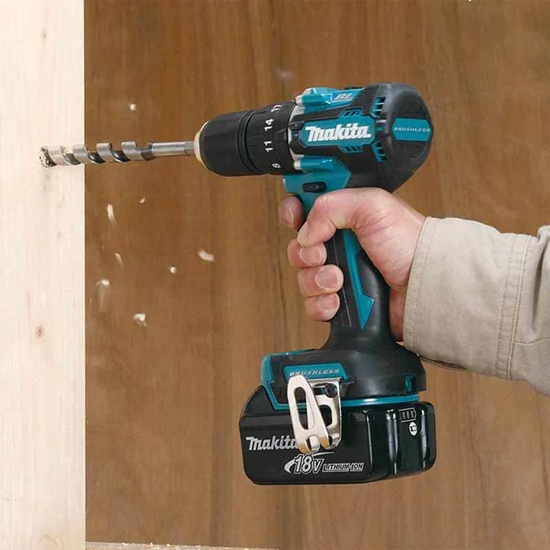 Makita DHP487 Cordless Hammer Driver Drill 18V LXT BL Brushless 13mm(1/2″) 40Nm Impact Electric Screwdriver Drill Woodworking