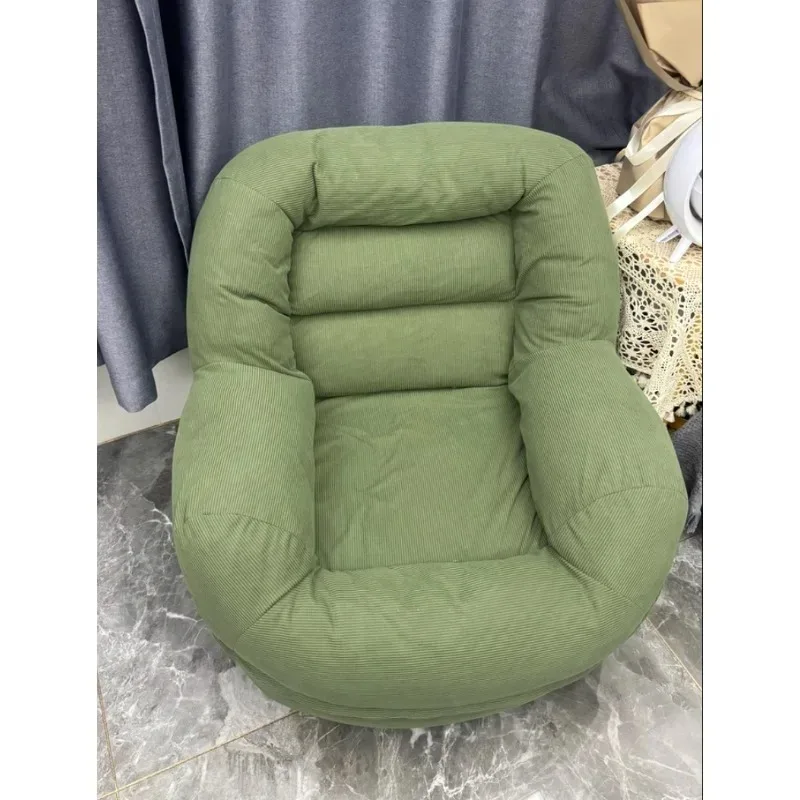 Trendy Lazy Sofa Tatami Single Reclining Chair with Backrest for Bedroom Balcony Living Room