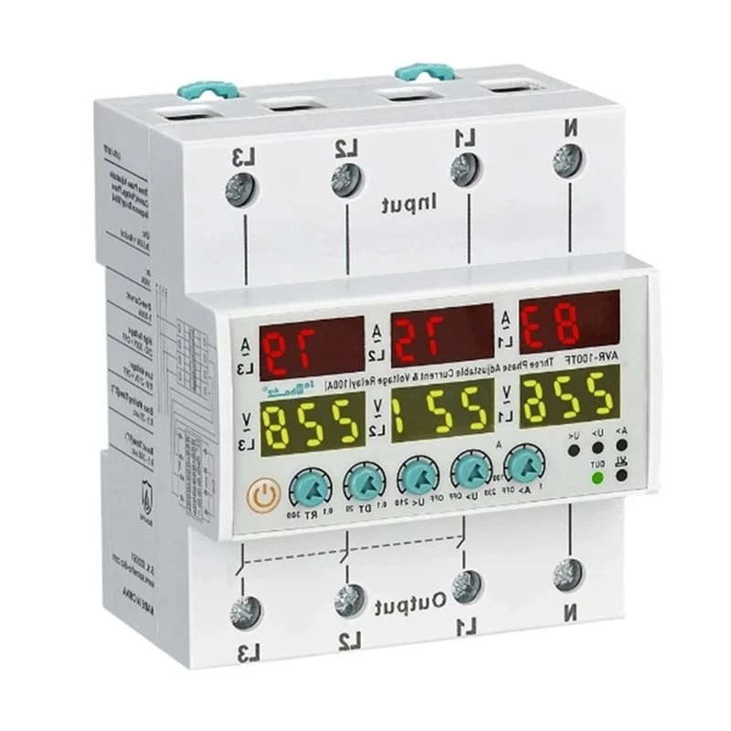 A69EAVR-100TF 100A Three Phase DIN-Rail Automatic Adjustable