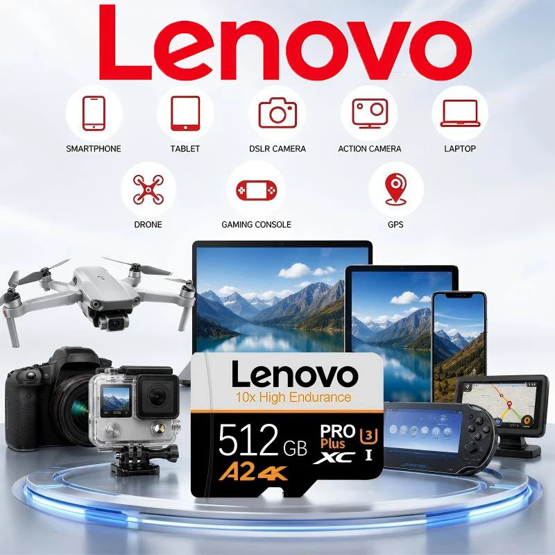 

Waterproof Lenovo Micro TF SD Memory Card TF Cards SD Cards 512GB Error Correction V30 64GB 32GB for Smartphone / PC / Drone