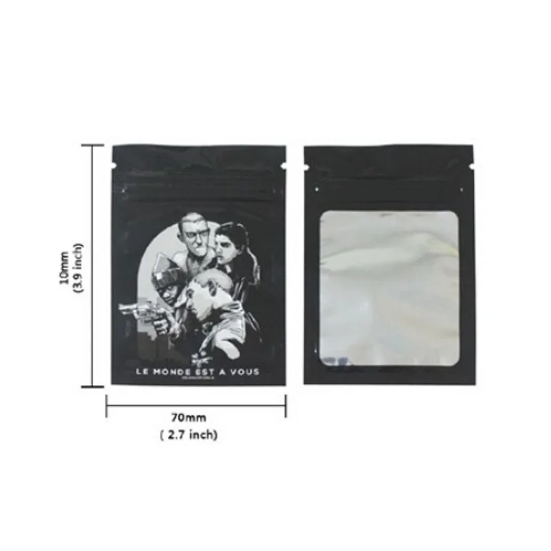 50pcs Small Flat Heat Seal Mylar Pouch 7X10CM Cartoon Candy Cookie Zipper Bag Spice Powder Storage Bags Resealable Pouches
