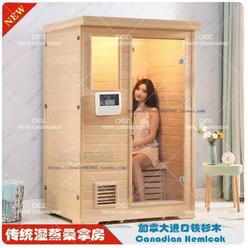 Household Commercial Steam Sauna Room Dry Wet Steam Bath Box Traditional Finnish Style Customizable Sauna Stove for Home and