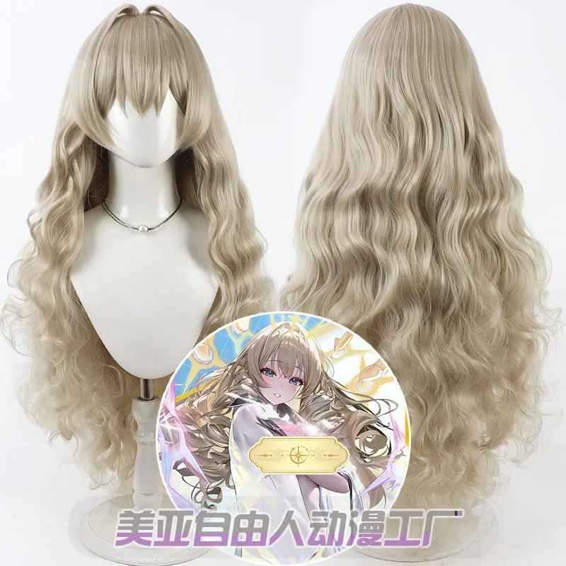 

Парик для косплея Game NIKKE The Emperor's New Clothes Crown, женский, в стиле Лолита, блонд, термостойкий, синтетический, реквизит для Хэллоуина