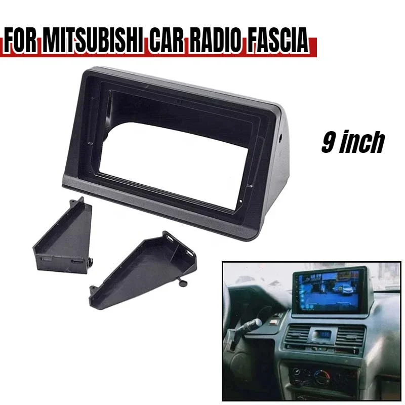 2 Din 9 inch Car Radio Fascia for Mitsubishi Pajero Montero V31 Cheetah Kingbox Stereo Frame Plate Adapter Navigation Panel