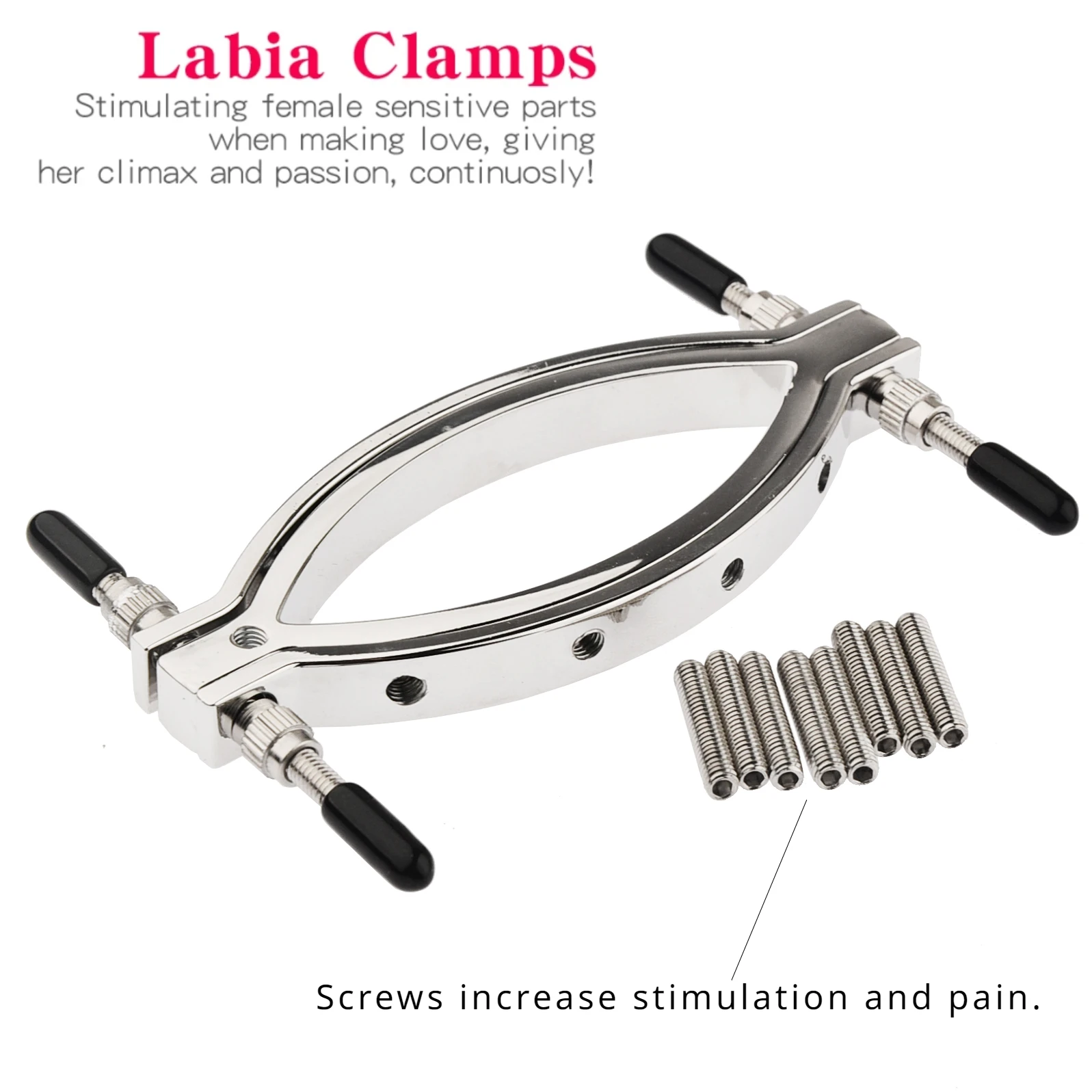 Stianless Steel Pussy Clamp with Spikes Labial Clamp Vaginal Expander Speculum Clitoris G-spot Flirt Fetish Bdsm Sex Toy Women