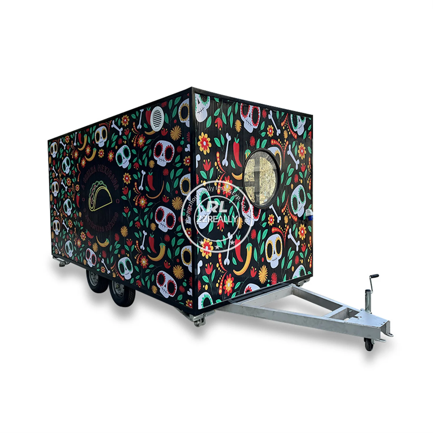 Заводской персонализированный прицеп для еды 4 м, новинка 2024, мобильный кофе-грузовик с гамбургерами, мороженым