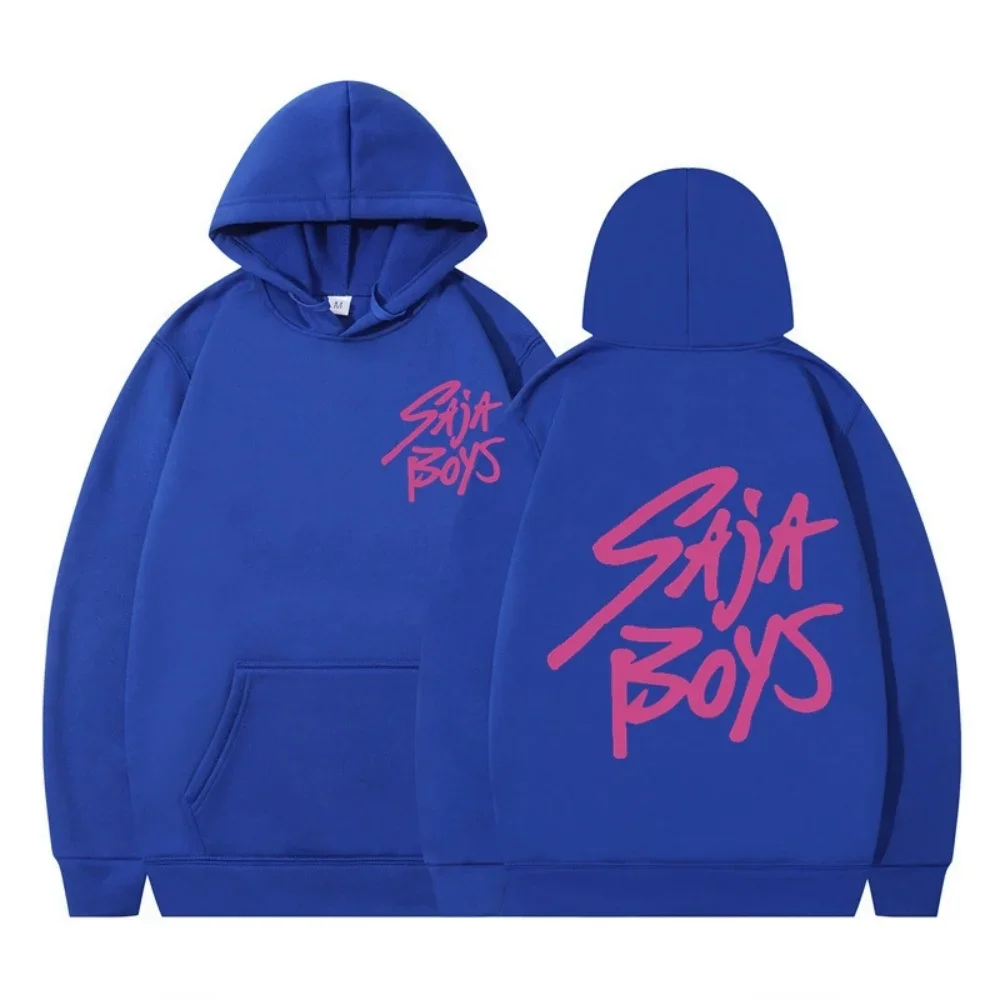 Saja Boys Hoodie KPop Graffiti Letter Print HipHop Streetwear Unisex Men Women Oversized Casual Sweatshirt Long Sleeve