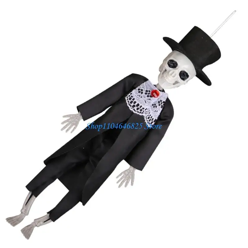 Realistic Skeleton Bride/Groom Hanging Ornament Halloween Decorations for Garden