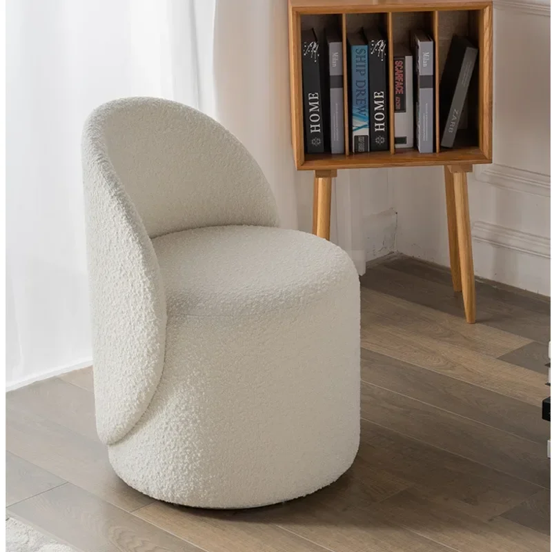 Bedroom Vanity Stool Professional Dressing Chair Minimalist Makeup Seat French Style Backrest Chair Elegant Home Furniture