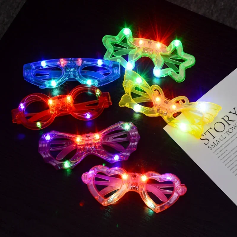 1Pcs Adult Kids LED Glasses Light Up Party Sunglasses Glow Blinds Shutter Neon Flash Carnival Cosplay Birthday Wedding Christmas