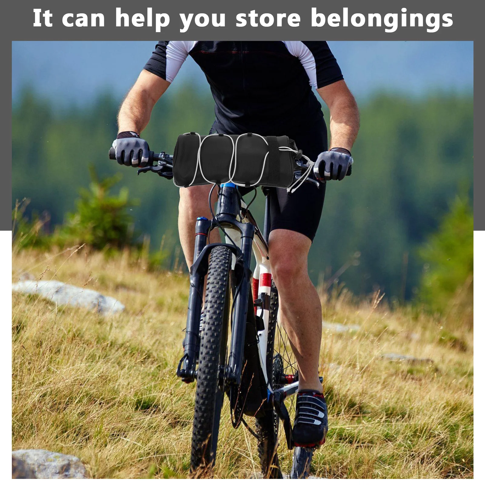 Bike Large Bag Crossbar Front Handlebar Frame Bag Wear-Resistant Storage Pouch for Bicycles Electric Vehicles Scooters Road