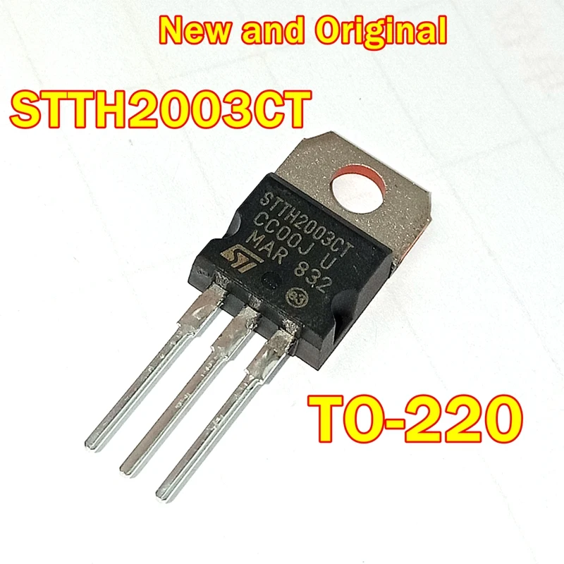 

5pcs to 50pcs STTH2003CT TO-220 New and Original Hight frequency secondary rectifier 20A 300V