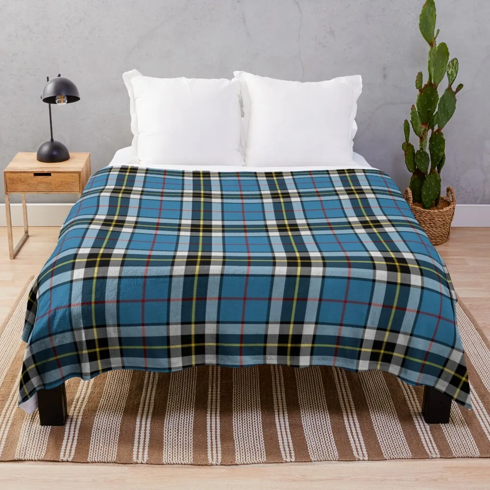 Thompson Blue Dress Tartan | Clan Thomson | Cute Tartan Throw Blanket custom blankets multi-purpose furry blanket