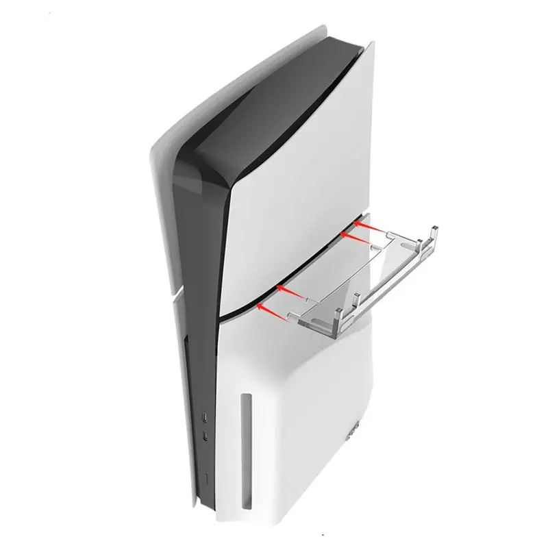 A34T Game Console Stand for PS5 Slim Digital Optical Drive Horizontal Storage Rack Crystal Transparent Bracket Stable