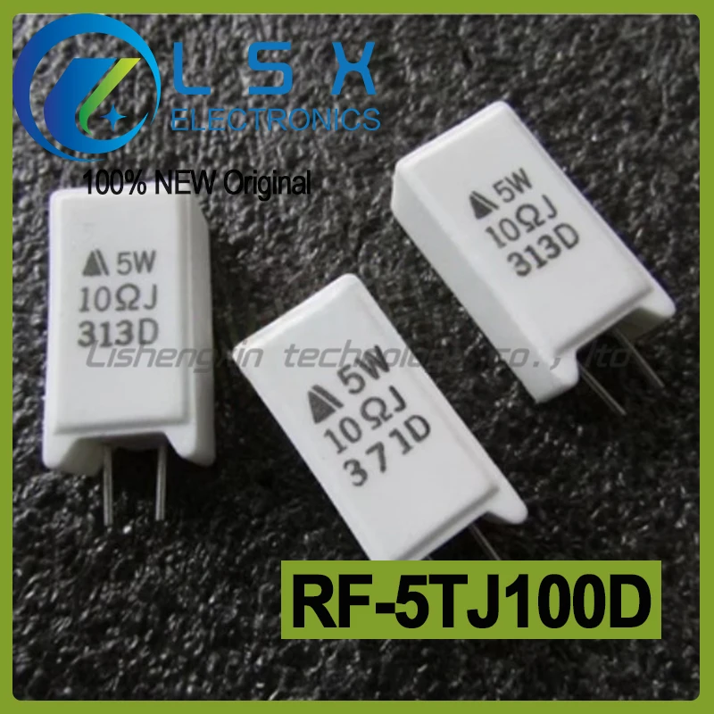 

10 шт. RF-5TJ100D 5 Вт 10 ОмJ 10R Вертикальный цементный резистор Совершенно новый и оригинальный