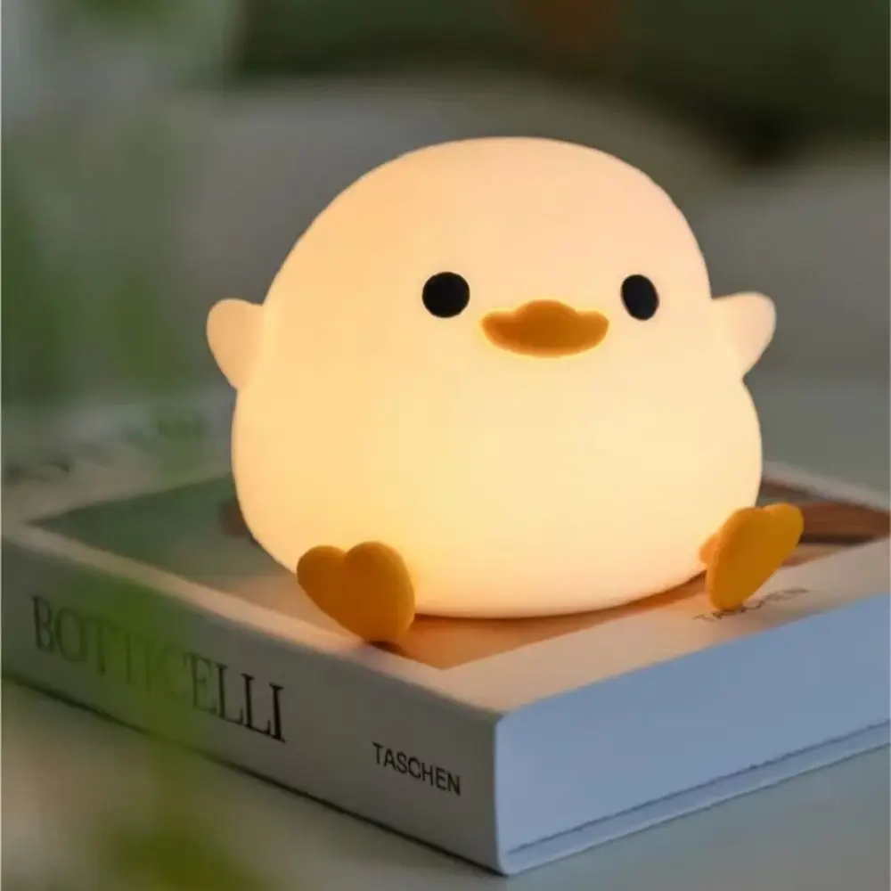 LED Duck Pat Night Light Touch Sensor Night Lamp LED Duck Lamp Ambient Lighting Dimmable Indoor Sensor Lamp Child Holiday Gift