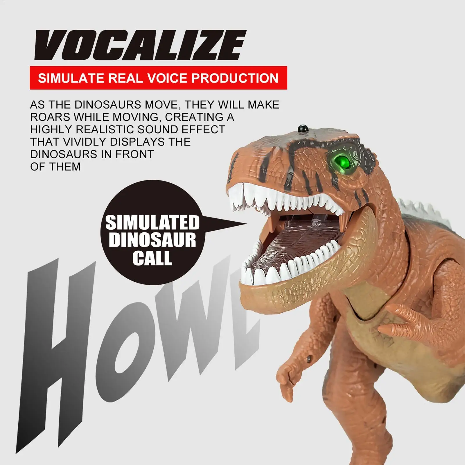 RC Dinosaur Toy with Light & Sound Walking Electronic Dinosaur for Kids Birthday Party Favors & Classroom Prizes for Boys Girls