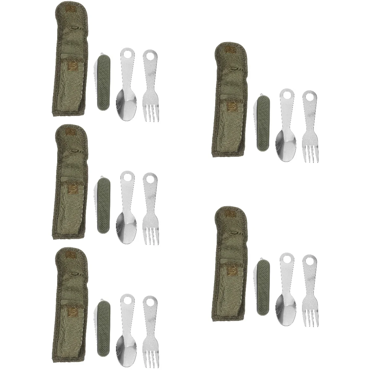 

5pcs 5 Sets Household Tableware Kitchen Utensils Stainless Steel Eating Dinner Forks