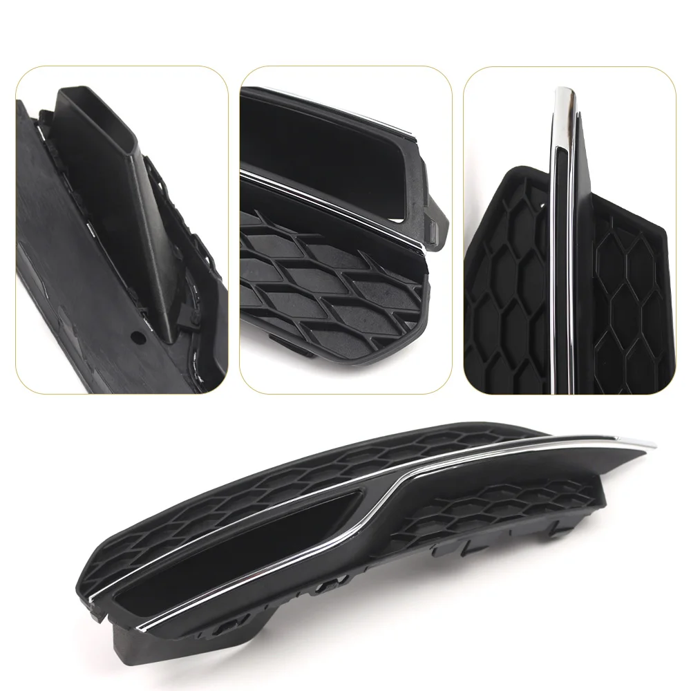 For Audi A3 S-Line 2014-2016 S3 2013-2017 Front Left/Right Fog Light Grille Trim Honeycomb Bumper Insert 8V3807681L 8V3807682L