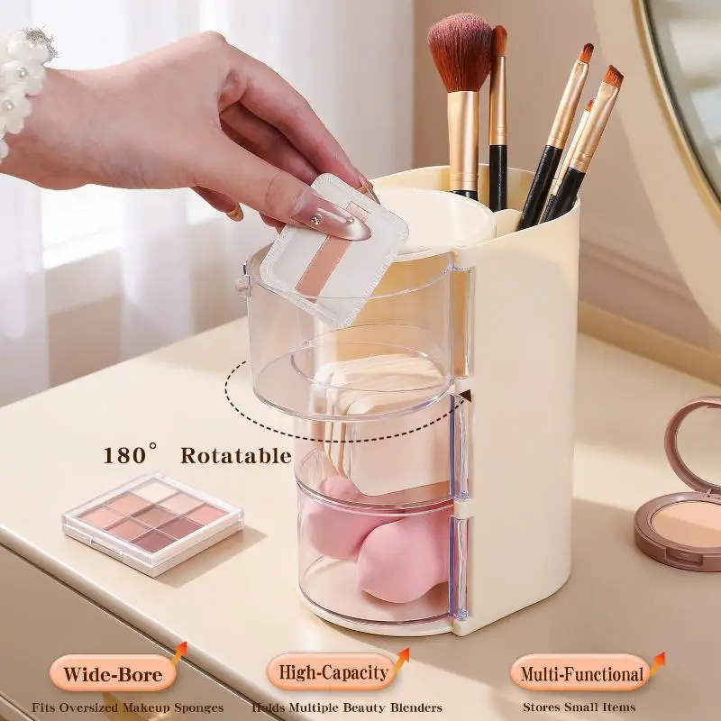 Hair Accessories Organizer Acrylic Storage Box Clear Hair Tie Organizer For Headband Makeup Brush Holder Desk Jewelry Organizer