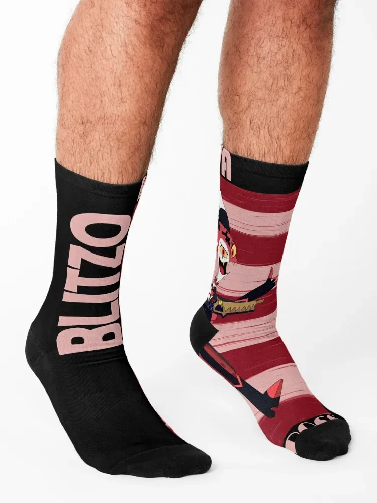 Helluva Boss Blitzo Socks جوارب ضغط هدايا عيد الميلاد كرة السلة هدية عيد الميلاد رجل الجوارب النسائية