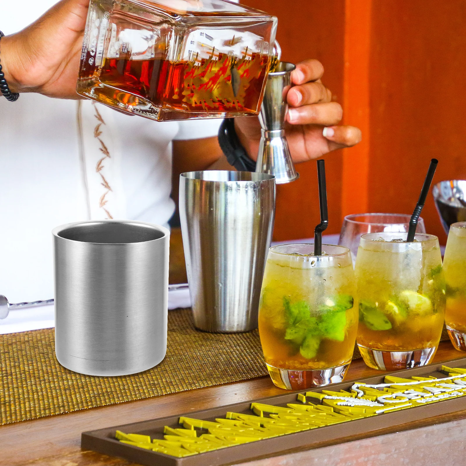 Taza de cerveza de acero inoxidable, taza de agua, vasos para beber de grado 304, vaso para acampar, baño, tazas para saké, vaso de agua de acero inoxidable