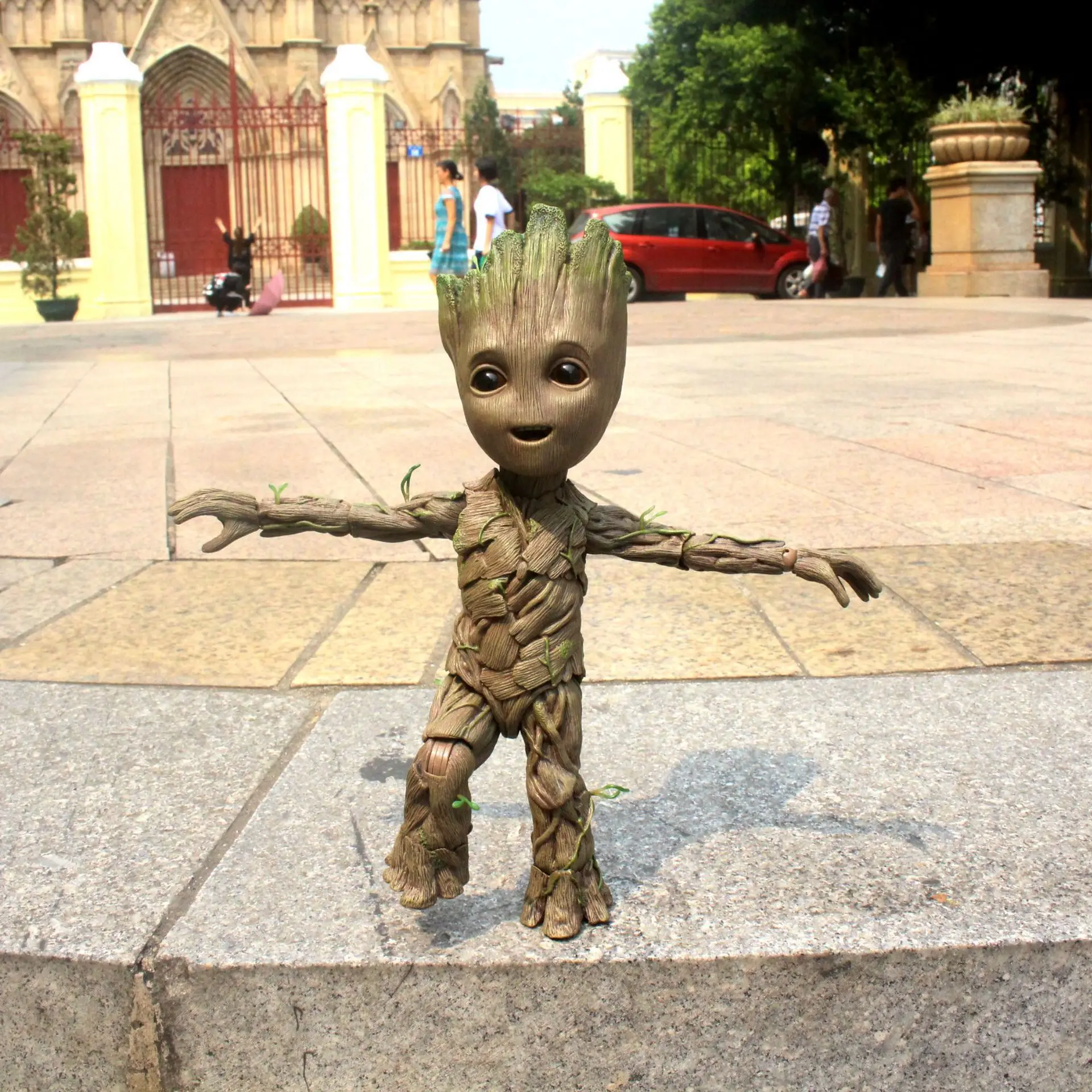 Marvel Guardians Of The Galaxy Groot Avengers Cute Baby Tree Man PVC Joints Moveable Action Figure Collectible Model Toys 26cm