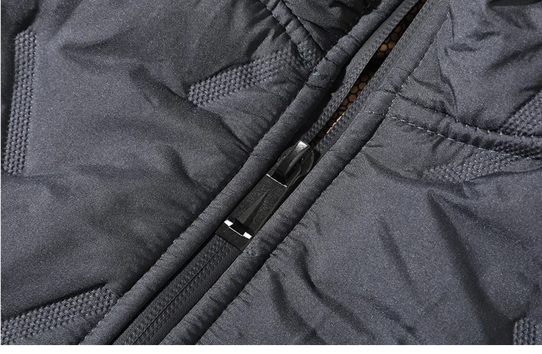 Men Winter Hooded Padded Jacket Waterproof Windproof Quilted Fleece Lined Thick Warm Full Zipper Casual Snow Outerwear for Male