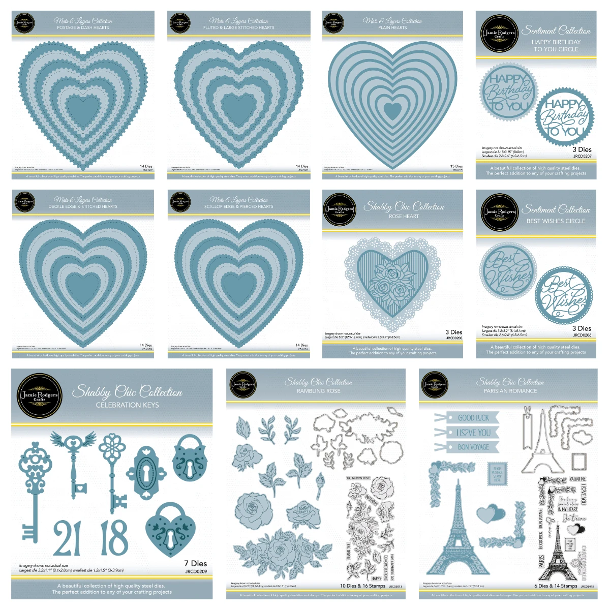 

Набор для творчества: штампы и металлические вырубные ножи «Сердца и Даш» ко Дню святого Валентина, для скрапбукинга и декоративных поделок