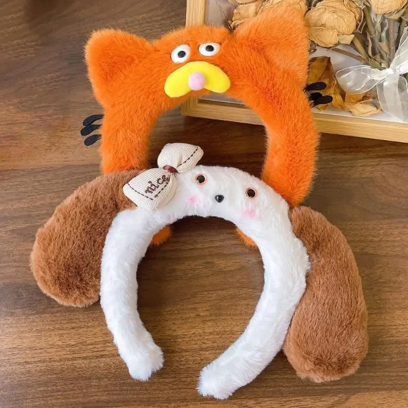 U4LE Gesichtswasch-Stirnband für Damen und Kinder, Plüschtier, Haarband, Musikfestival-Haarband