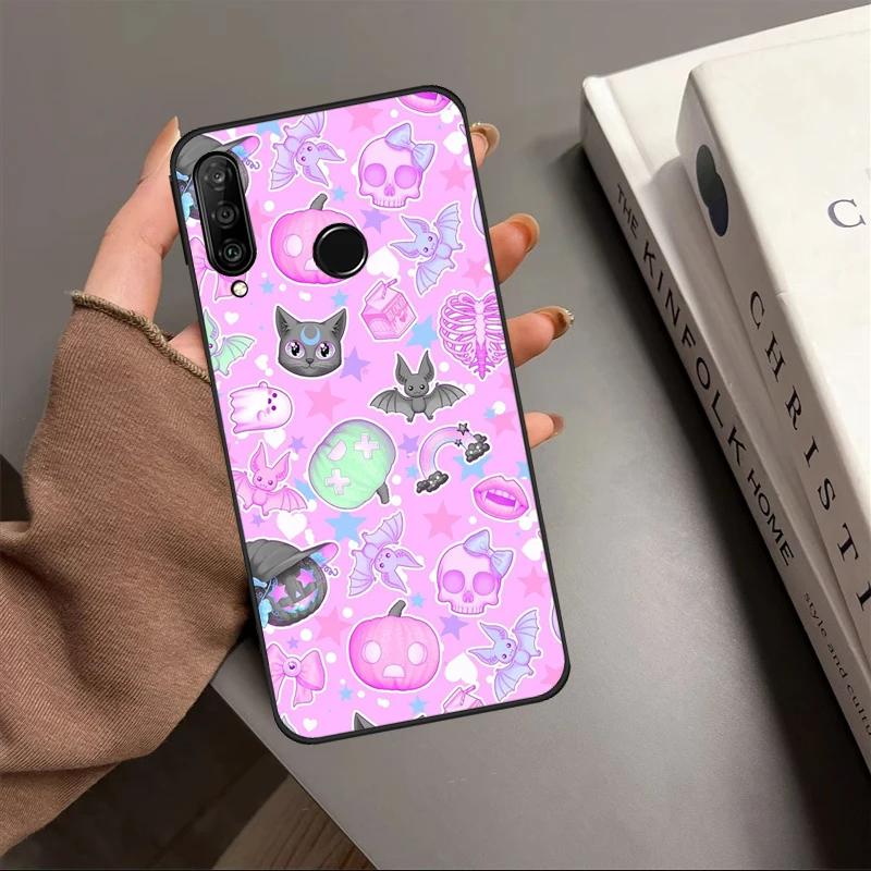 Funda de colores Pastel Goth Witchy para Huawei Nova 11i 8i 3i 5T 9 10 SE Y60 Y61 Y70 Y90 P40 Lite P60 P30 Pro P Smart 2019