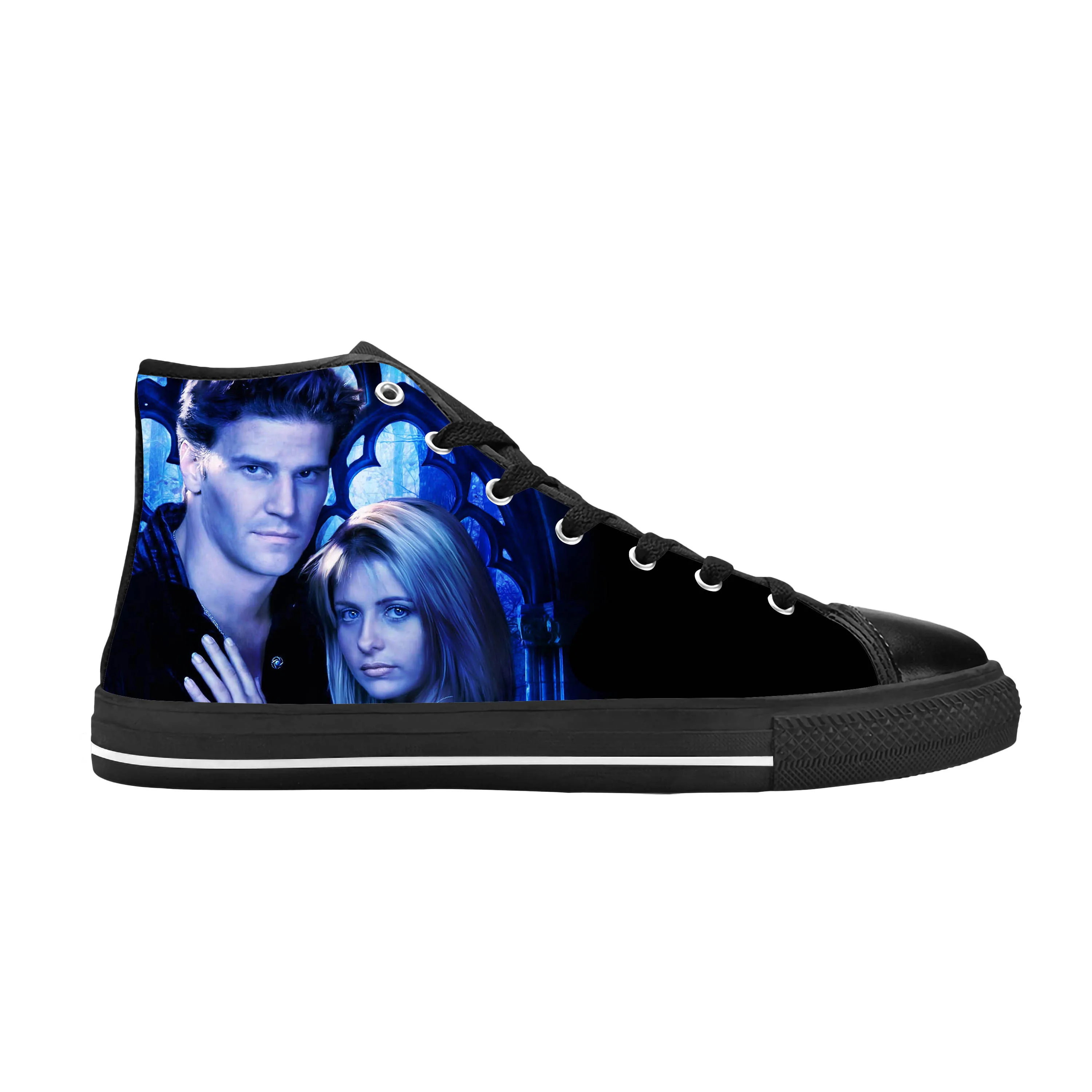 Buffy The Vampire Slayer Angel Horror Halloween Casual Cloth Shoes High Top Comfortable Breathable 3D Print Men Women Sneakers image 4