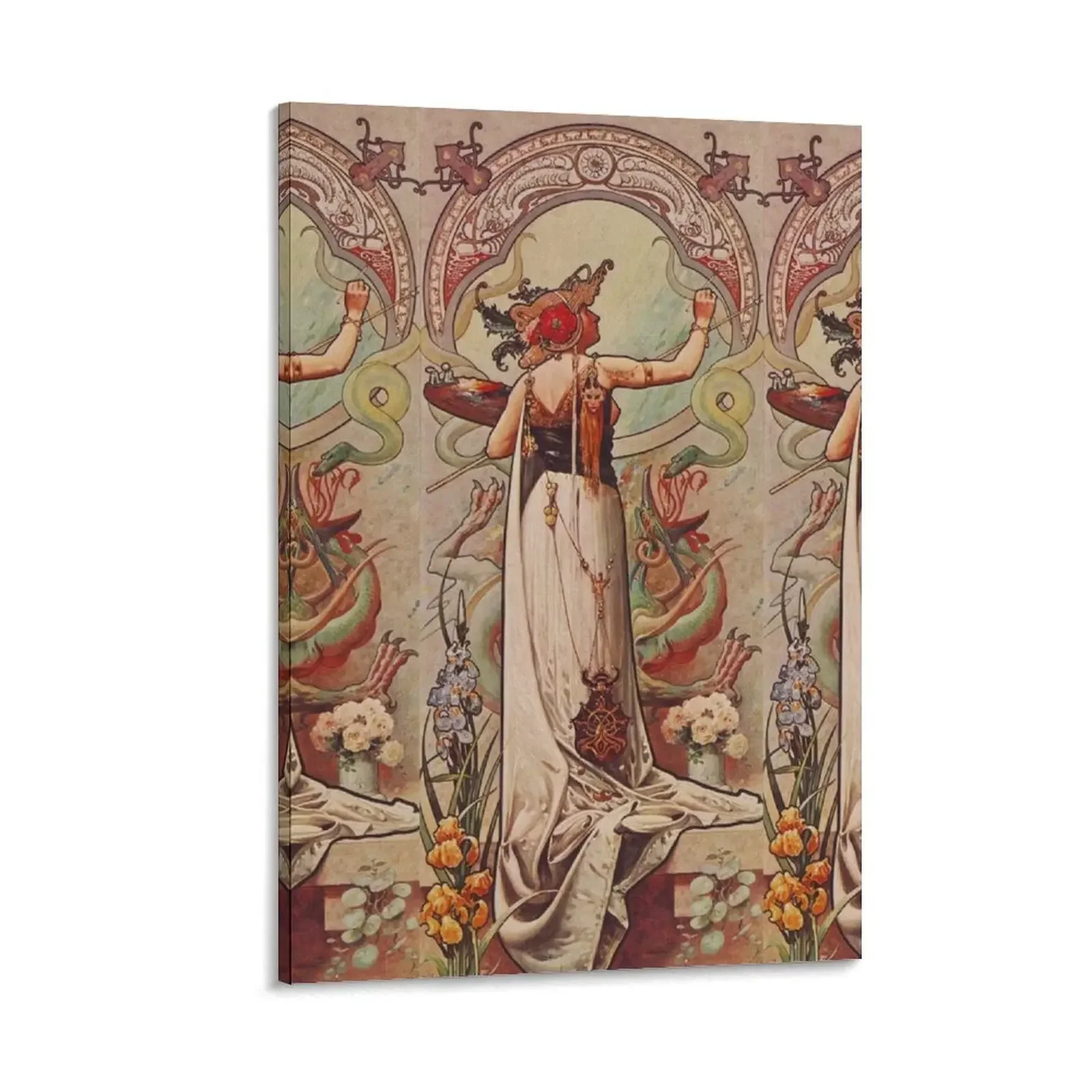 

HD. The Painter, Vintage advert , by Louis Hingre . Art Nouveau style beautiful design / 1900 Canvas Painting house decorations