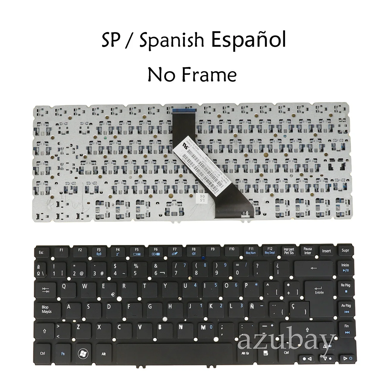 Испанская клавиатура для ACER Aspire V5-431 V5-431G V5-431P V5-431PG V5-471 V5-471G V5-471P V5-471PG MP-11F76E0-4424, черная
