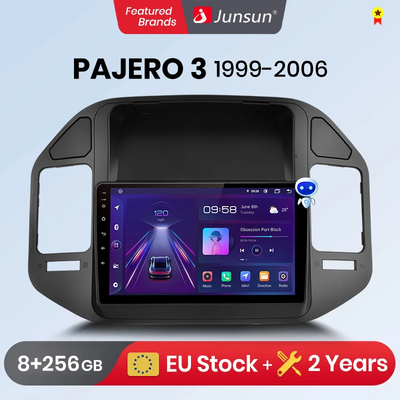 Junsun Wireless CarPlay Car Radio Multimedia ForMitsubishi Pajero V60 V68 V73 1999-2006 Android Auto GPS autoradio Stereo 2din