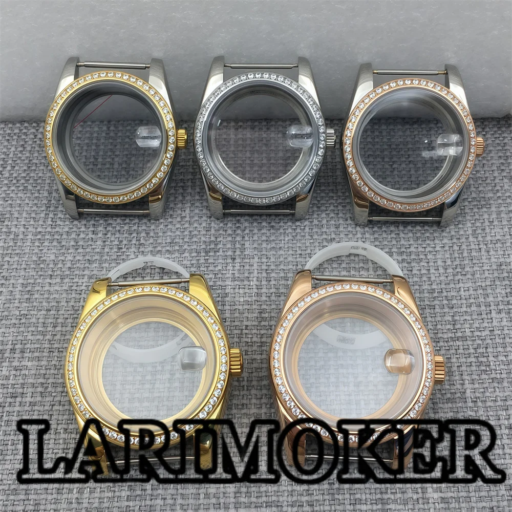 LARIMOKER36MM/39MM diamond decorated case sapphire glass suitable for NH35 NH36 ETA 2824 PT5000 ETA2836 Miyota 8215 movement