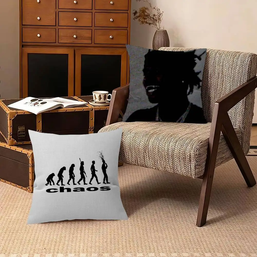 Rapper Ken Carson More Chaos  Decorative Pillowcase Square Pillowcase Home Office Decorative Cushion Cover