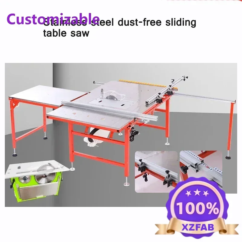 Factory Direct 2026 Dust-Free Composite Lifting Table Saw  Multifunctional Woodworking Sliding Table Saw Integrated Precision Du