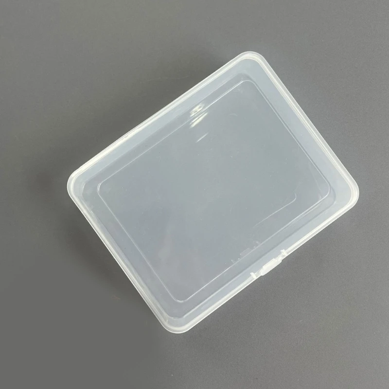 AXYC Rounded Clear Storage Case Container with a Hinged Flip-Top Lid, Front Latches, and Not Divided Interior Space for Small