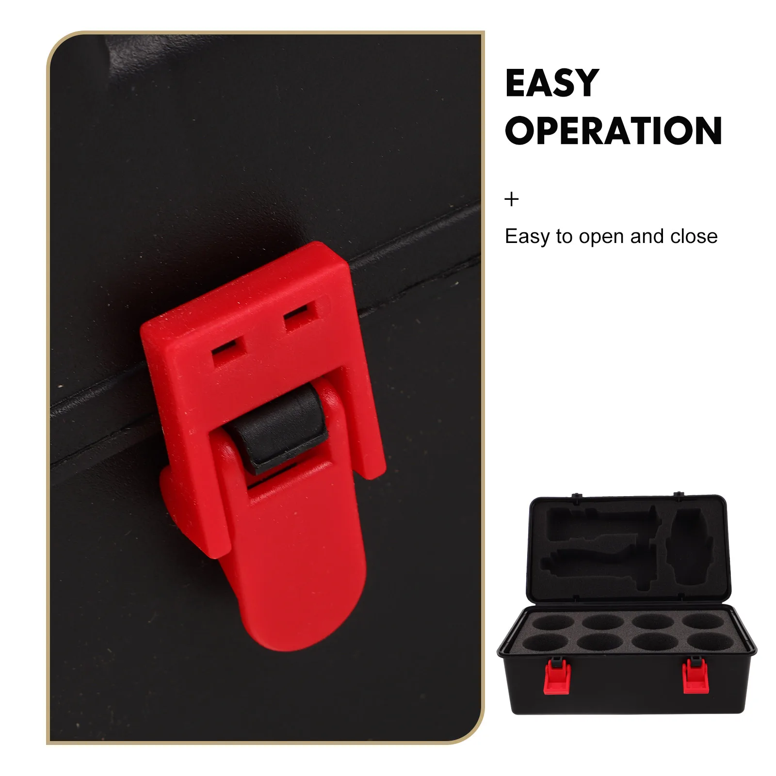 

Gyro Storage Box Black Plastic Battling Top Organizer Case With Handle Portable Spinning Top Travel Carrying Case For Kids