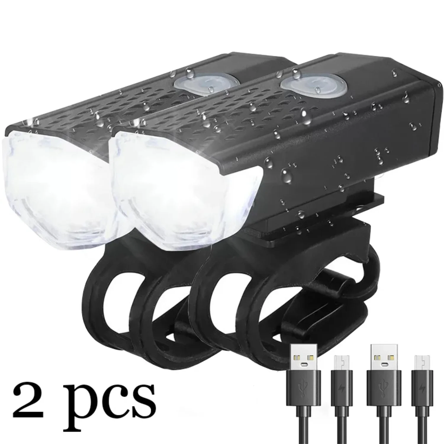 

USB Rechargeable Bike Light MTB Bicycle Front Back Rear Taillight Cycling Safety Warning Light Waterproof Bicycle Lamp Flashligh