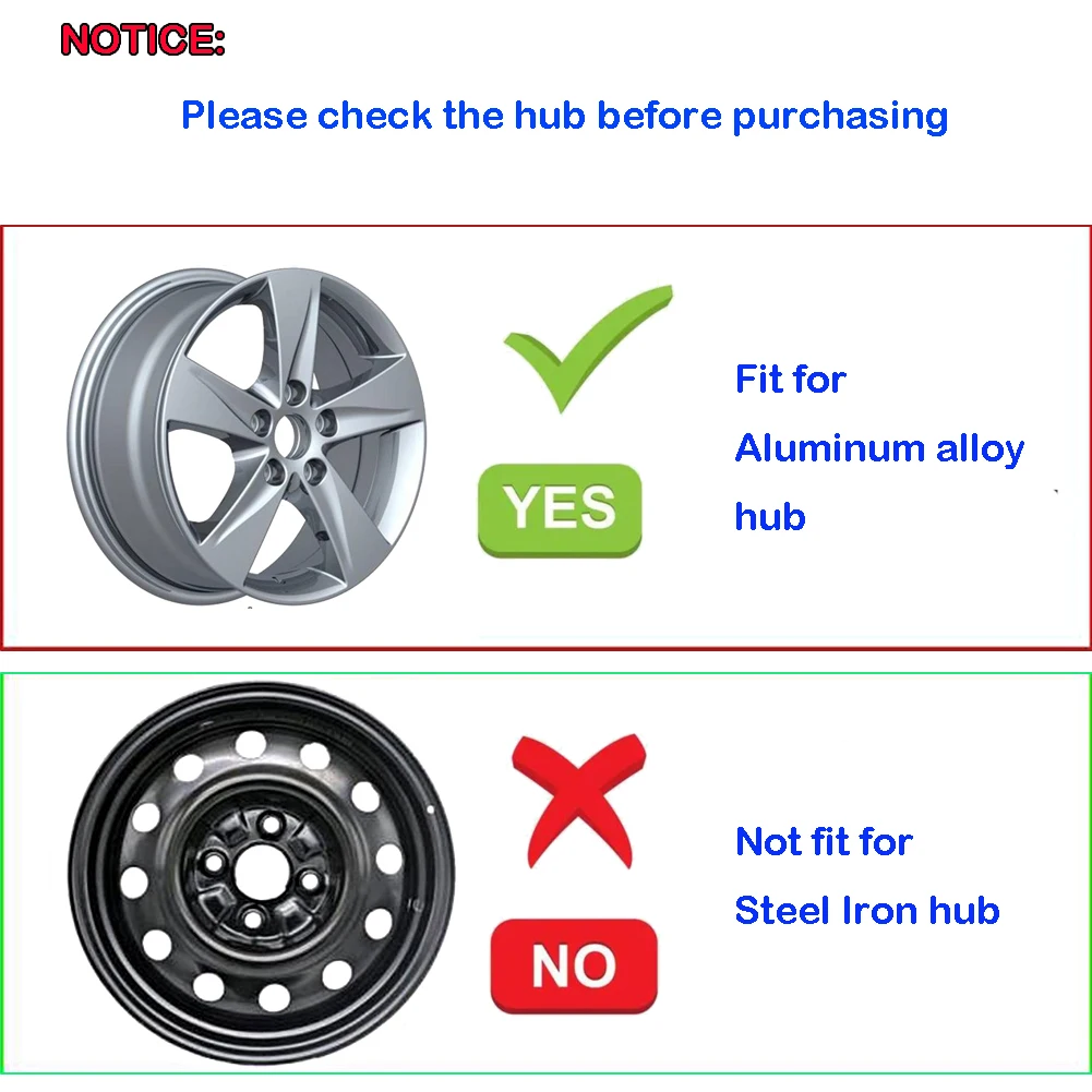 4pcs/set 14 inch Car Wheel Trims Caps, Plastic Wheel Decorative Cap R14 Rim Center Cover FIT Aluminum Alloy Rims Hubs