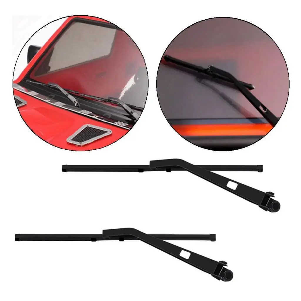 Metal Windscreen Wiper Blades Decor for 90046 SCX10III 1:10 RC Crawler Truck