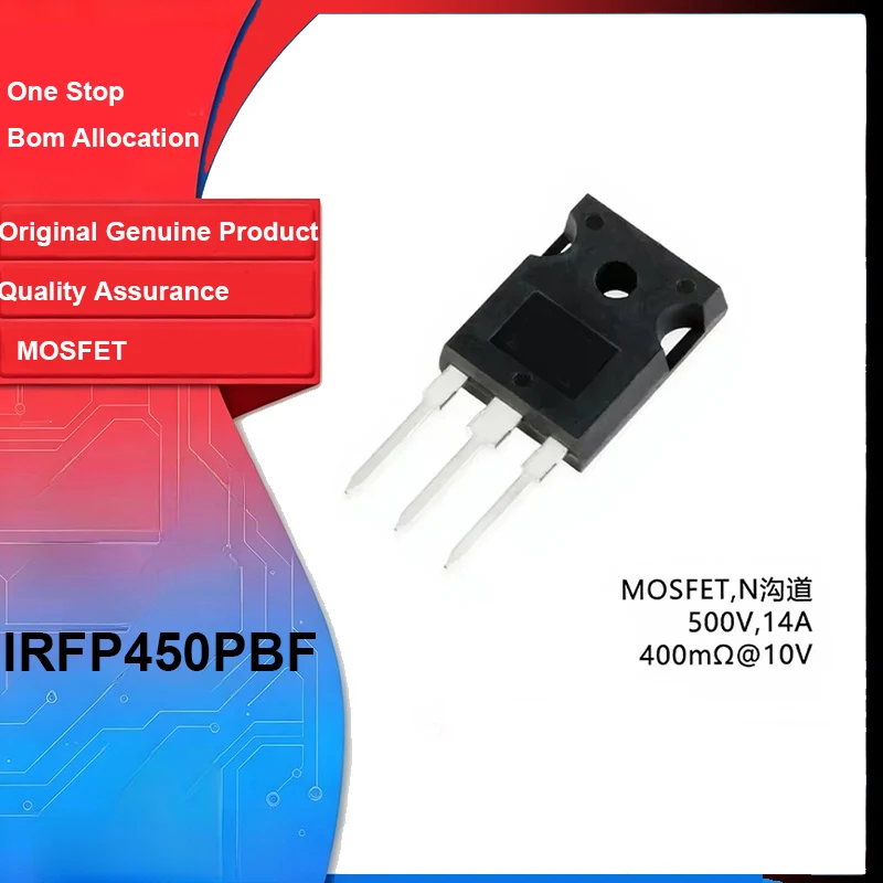 Genuine Original IRFP450PBF TO-247 Through Hole N Channel Power MOSFET 500V 14A High Voltage Fast Switch Field Effect Transistor